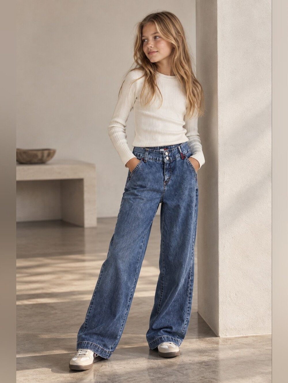 Vintage Tommy Hilfiger Girls Jeans Size 12 Y2K Flare Bootcut Made in Canada